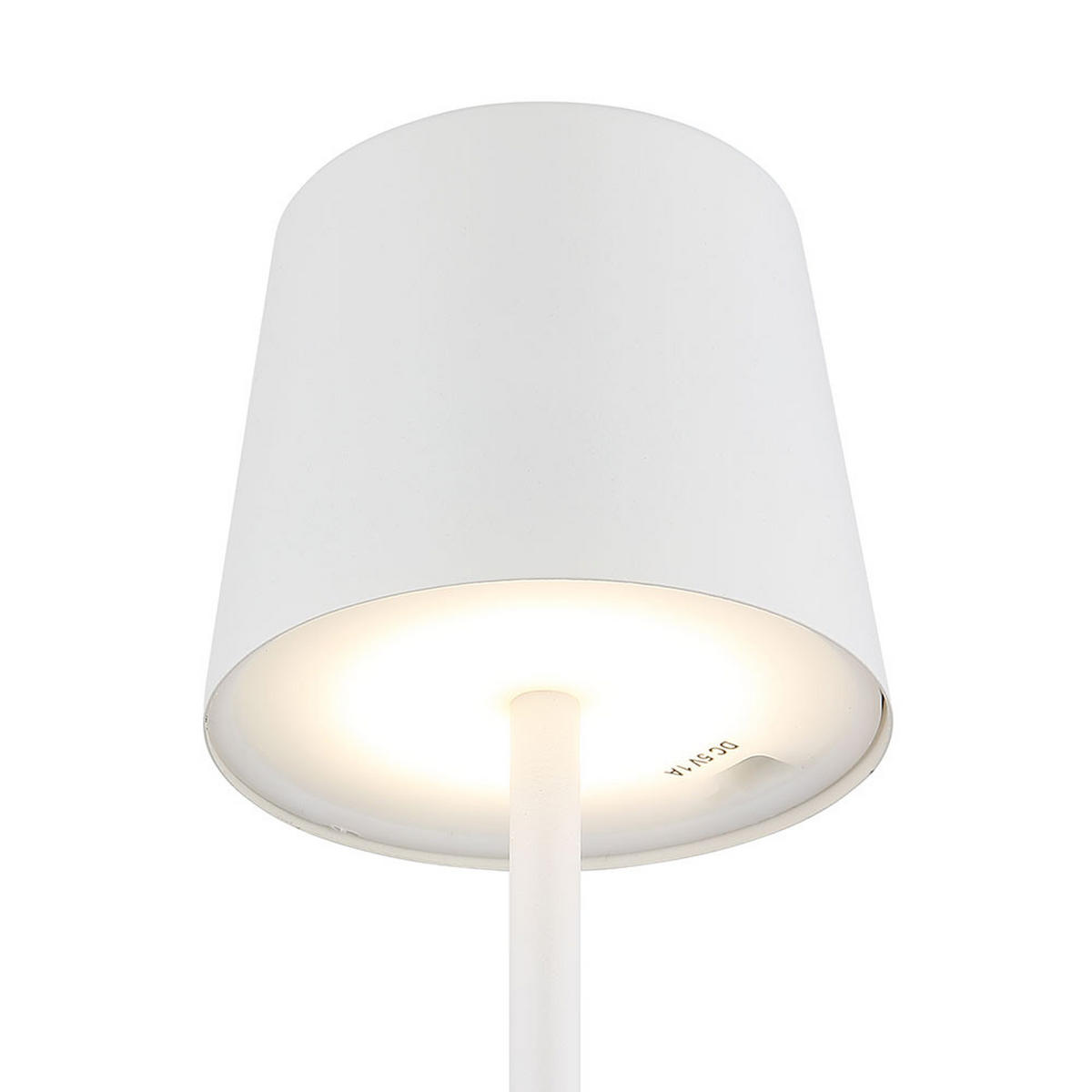 LED TISCHLEUCHTE VANCOUVER Weiß Opal - Weiß, Metall (8.5/8.5/28cm) - Globo Lighting