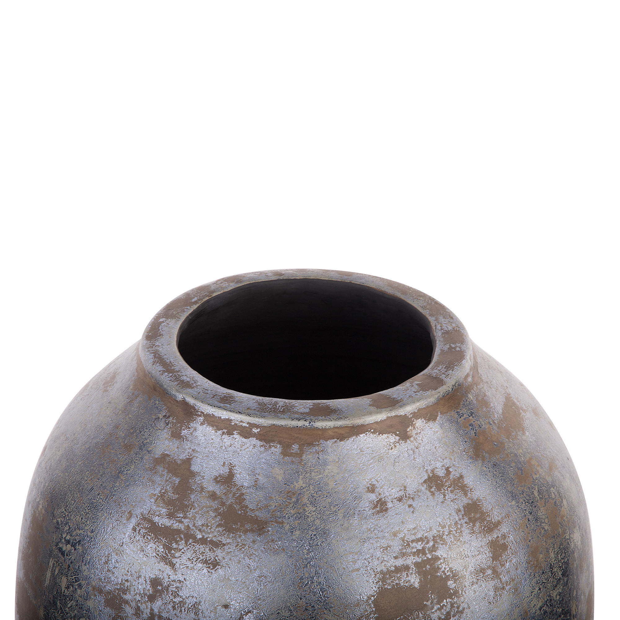 DEKOVASE Terrakotta grau Lorca - Grau, Stein (48cm) - Beliani