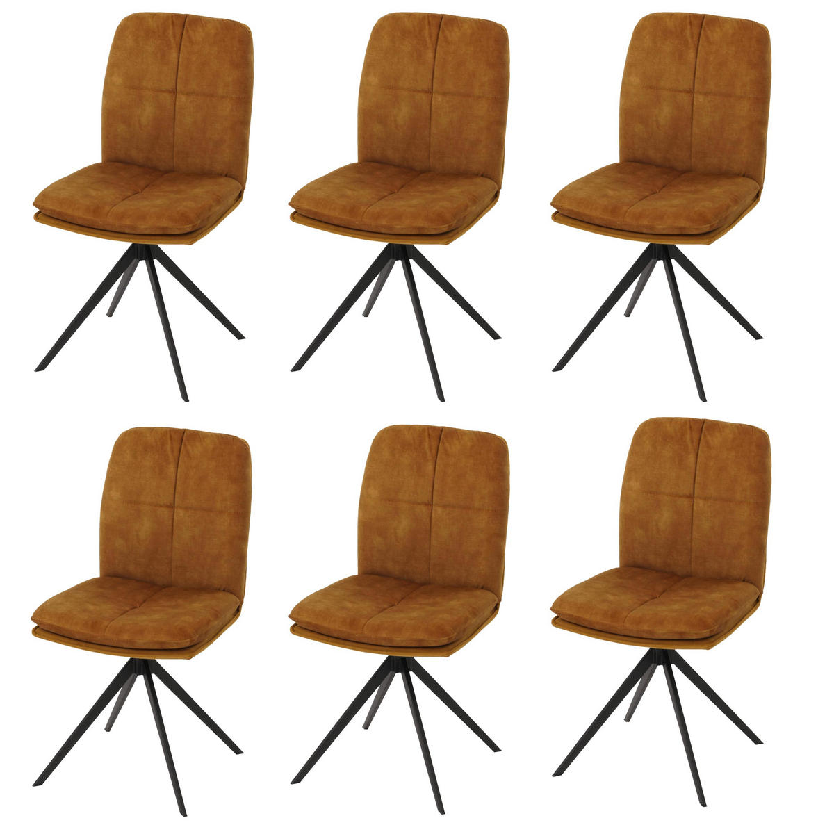 ESSZIMMERSTUHL Gelb 6er-Set - Gelb, Textil (47/90/56cm) - MCW