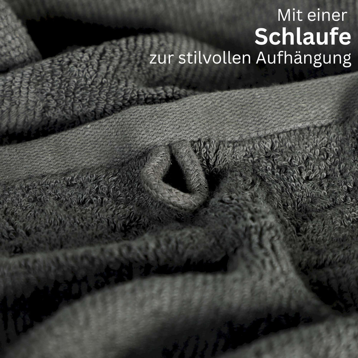 BADETUCH SENSE-2 - Anthrazit, Textil (100/150cm) - Schöner Wohnen