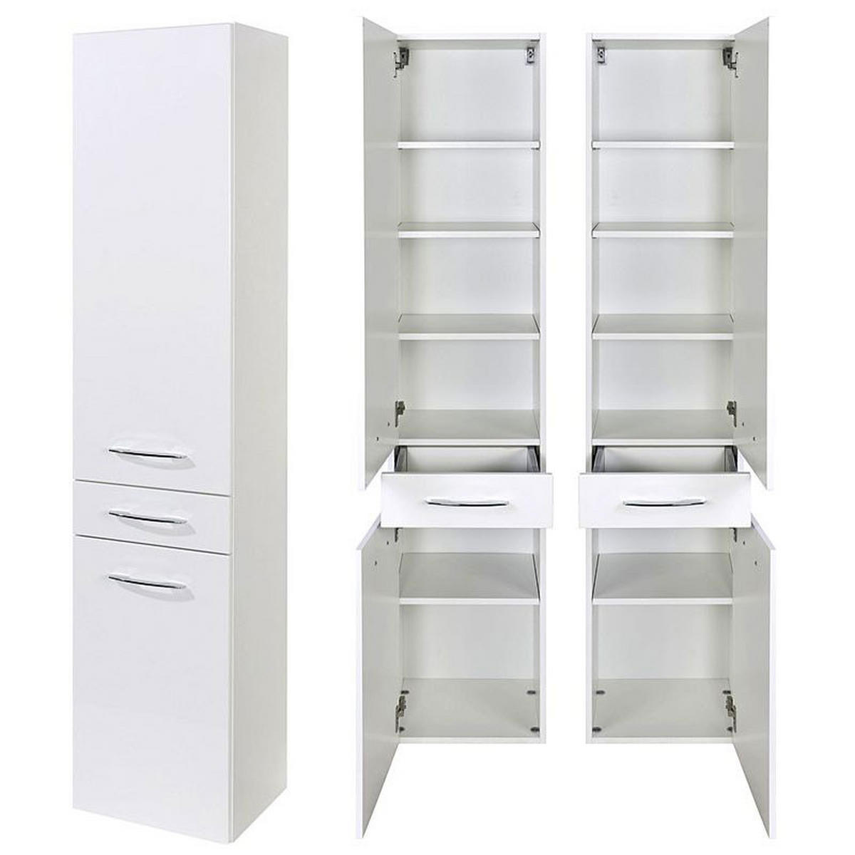 BADMÖBEL-SET 4-TLG. Florido-03 - Weiß, Holzwerkstoff (230/200/47cm) - Lomado