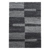 TEPPICH Hochflor Shaggy Karo Design Polypropylen Wohnzimmer Grau Läufer 80x150 - Grau, Textil (80/150cm) - KADIMA DESIGN