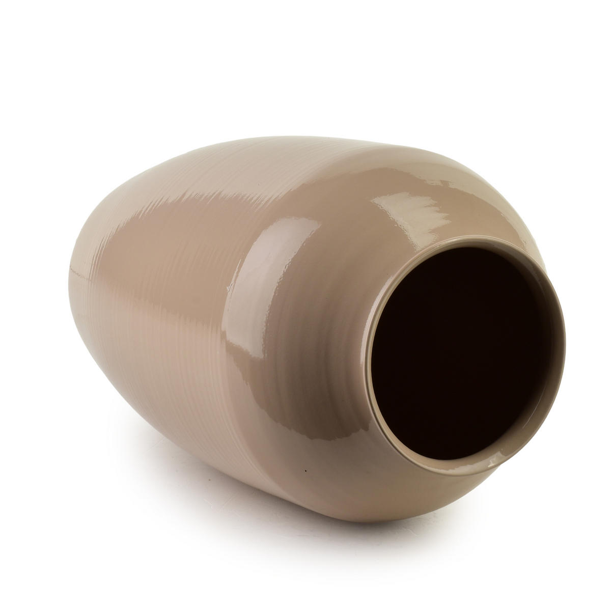 VASE Roger Beige 10x16,3xh26,5 cm Metall - Beige, Metall (26.5cm) - Mondex