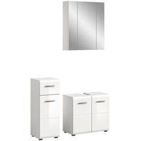 BADKOMBINATION Ice 105x185x30cm weiß Hochglanz MDF 3tlg. - Weiß, Holz (105/185/30cm)