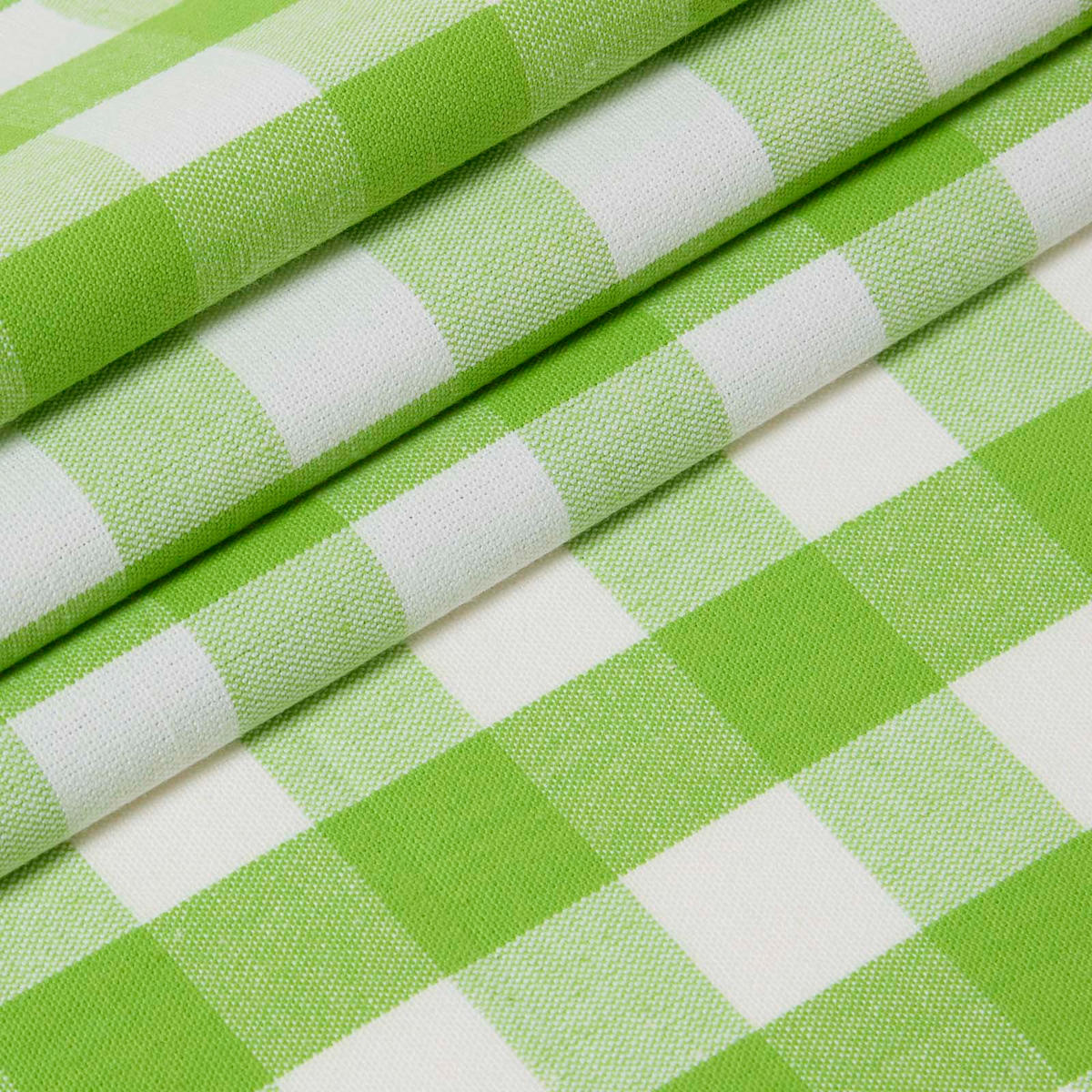 BAUMWOLLSTOFF Meterware grün-weiß kariert, 150 cm - Grün, Textil (150/100cm) - Homescapes
