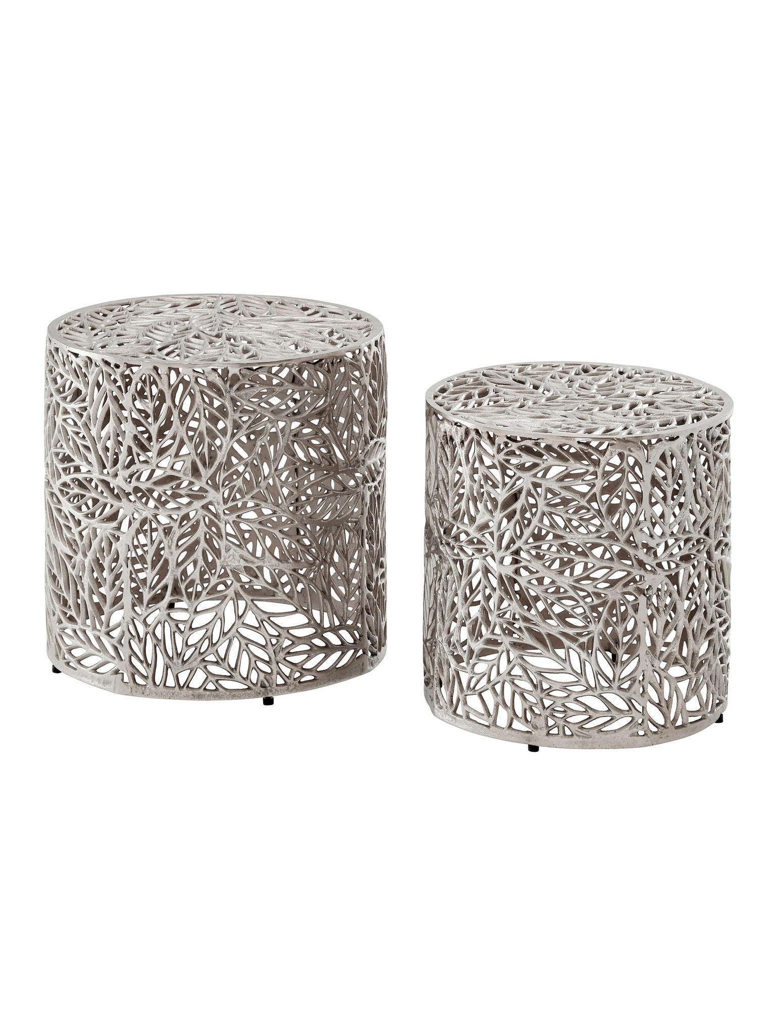 Kadima Design Beistelltische Silber 41x42x41 cm