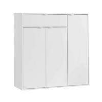 SCHUHSCHRANK Der Concierge - Weiß, Holzwerkstoff (109/114/36cm) - Mokebo