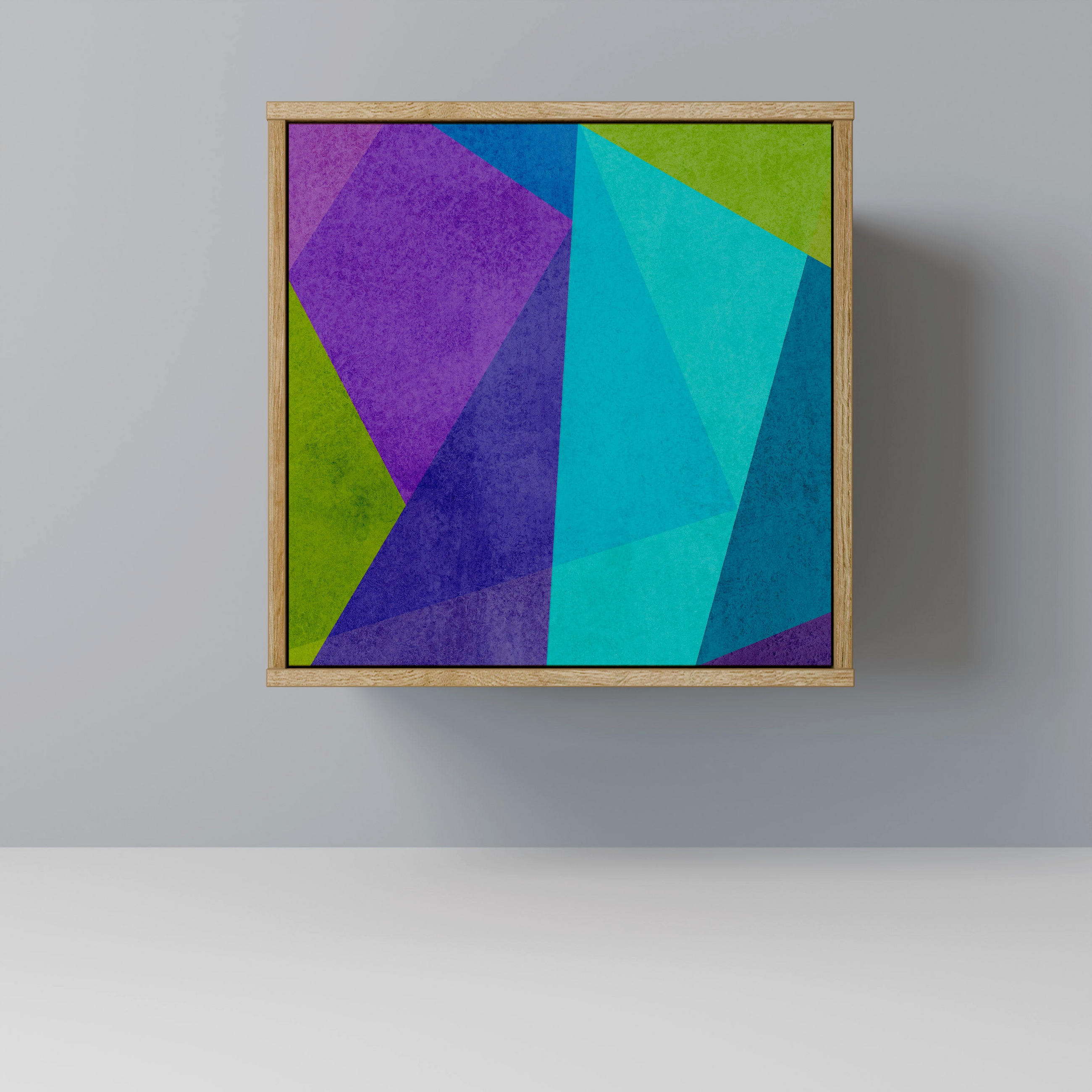 SIDEBOARD COLD SHOWCASE, Eichefarben, 57,5x42x57,5 cm, Ohne Füße - Eichefarben/Multicolor, Holzwerkstoff (57.5/57.5/42cm) - SpaceRebels