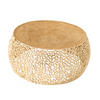 COUCHTISCH ABSTRACT LEAF rund Gold 73cm - Goldfarben, Metall (73/73/31cm) - riess-ambiente