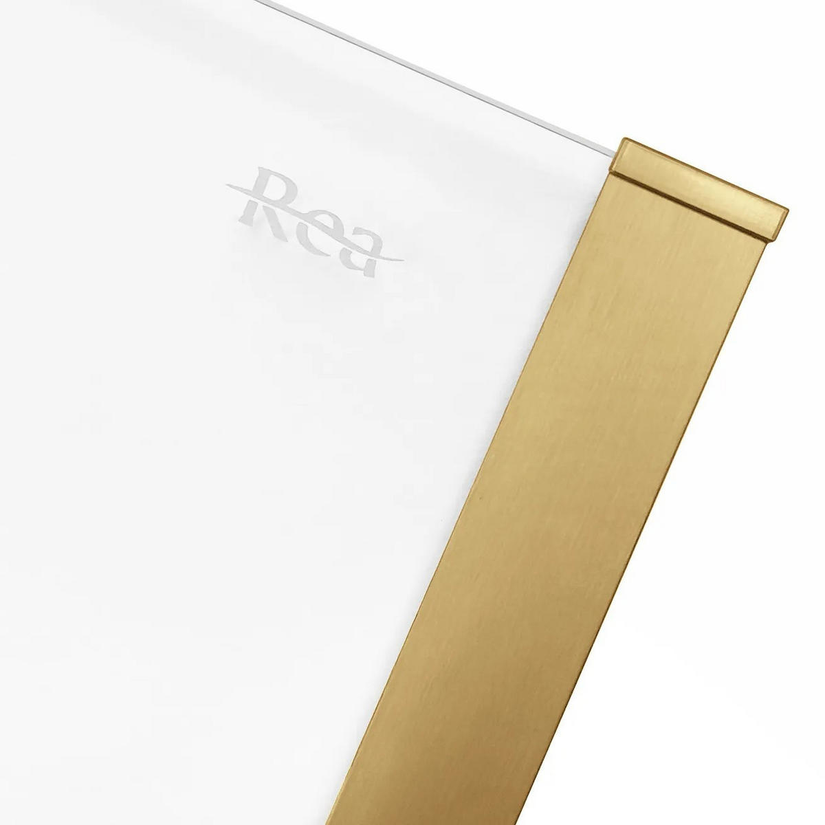DUSCHKABINE Rea Solar Gold Brush 100x80 ohne Duschwanne - Goldfarben, Glas (98.5/79/195cm) - REA