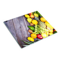 GLASPLATTE 60x52 cm Früchte auf Holz - Multicolor, Glas (60/0.4/52cm) - TULUP