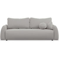 3-SITZER SOFA Nubelle Grau Chenille-Bezug - Schwarz/Grau, Kunststoff/Textil (244/85/93cm) - Selsey