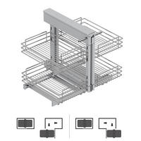 ECKSYSTEM Suprastar für de Küchenschrank, Stahl, Verchromt - Chromfarben, Metall (43/56/70cm) - EMUCA