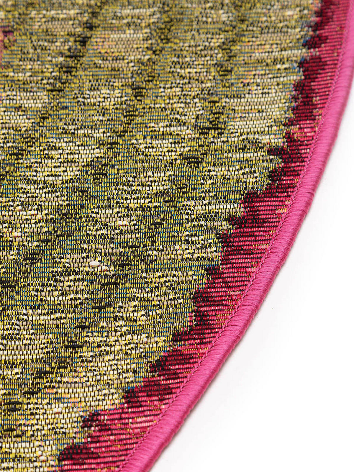 VNITŘNÍ a venkovní kulatý koberec Kenya Vícebarevné ø 160 cm - různobarevná, textil/plast (160/1cm) - KUNSTLOFT