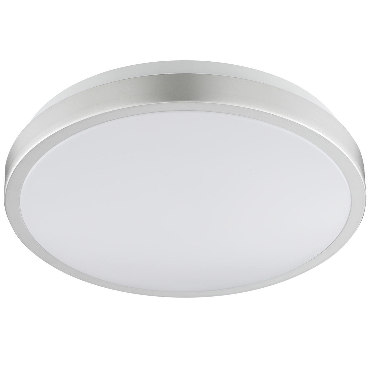 LED DECKENLEUCHTE Livas Nickel/Aluminium/Weiß 33/33/7 cm - Chromfarben, Metall (33/33/7cm) - Brilliant