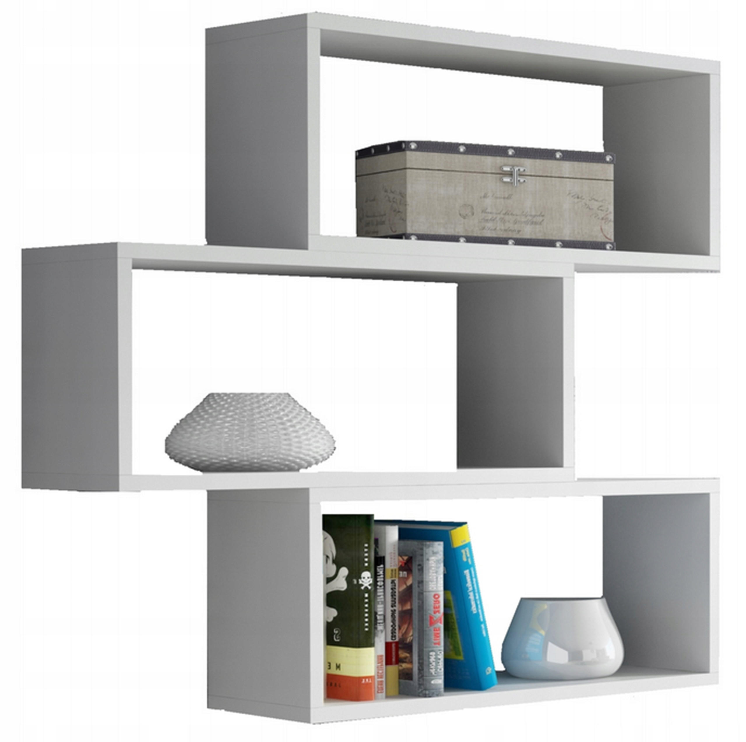 WANDREGAL Adam 3 Regalwürfel Weiß 65/21/93 cm - Weiß, Holzwerkstoff (65/93/21cm) - Matkam Möbel