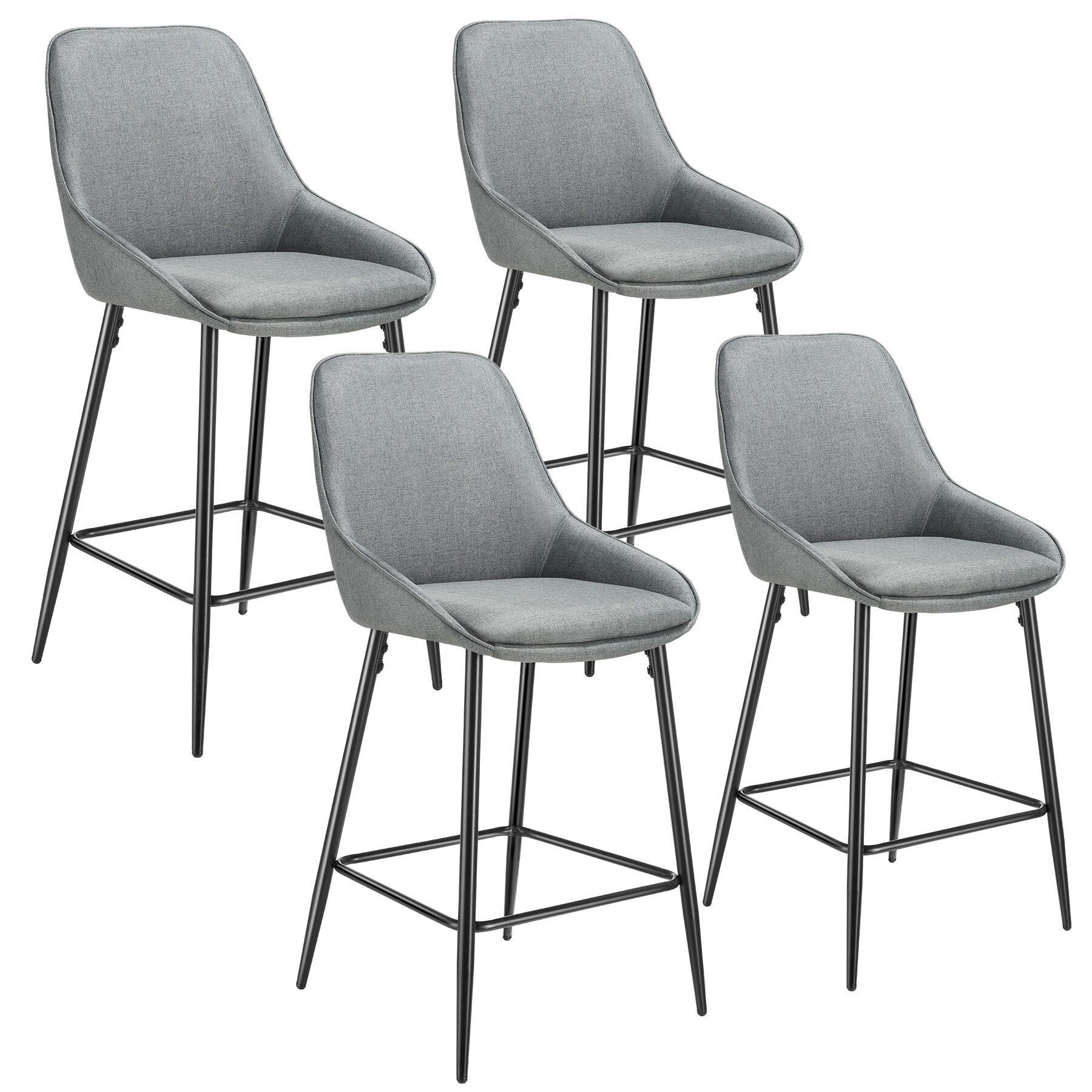 THEKENSTUHL Siera,49 x 54 x 100 cm, Belastbarkeit 120 kg,Webstoff grau/schwarz - Schwarz/Grau, Kunststoff (49/100/54cm) - tectake