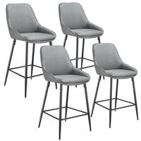 THEKENSTUHL Siera,49 x 54 x 100 cm, Belastbarkeit 120 kg,Webstoff grau/schwarz - Schwarz/Grau, Kunststoff (49/100/54cm) - tectake
