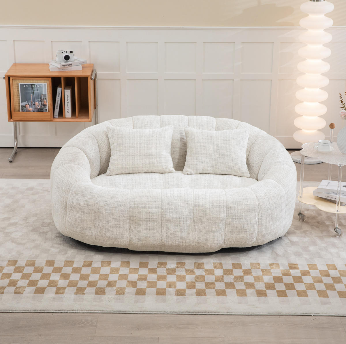 SITZSACK Chenille 150 x 95 x 63 cm Beige - Beige, Kunststoff (95/63/145cm) - Beauniv