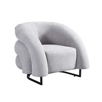 SESSEL MACA - Samtgewebe Grau - Grau, Kunststoff (95/73/88cm) - Home Deluxe