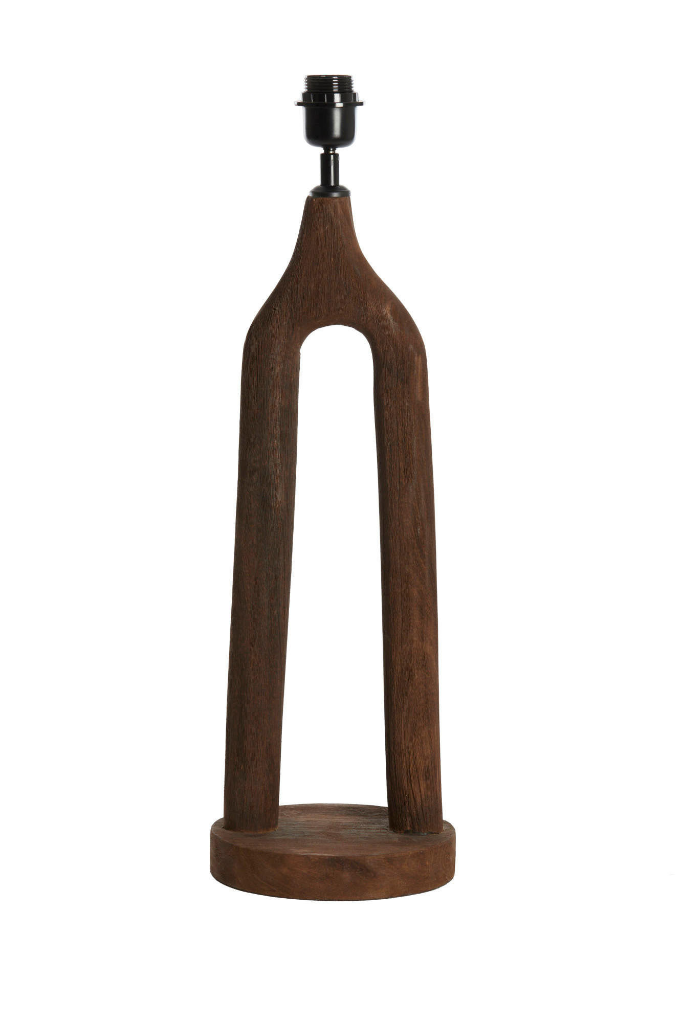 LAMPENFUSS Xitta Braun Ø20/55 cm - Dunkelbraun, Holz (20/20/55cm) - Light & Living