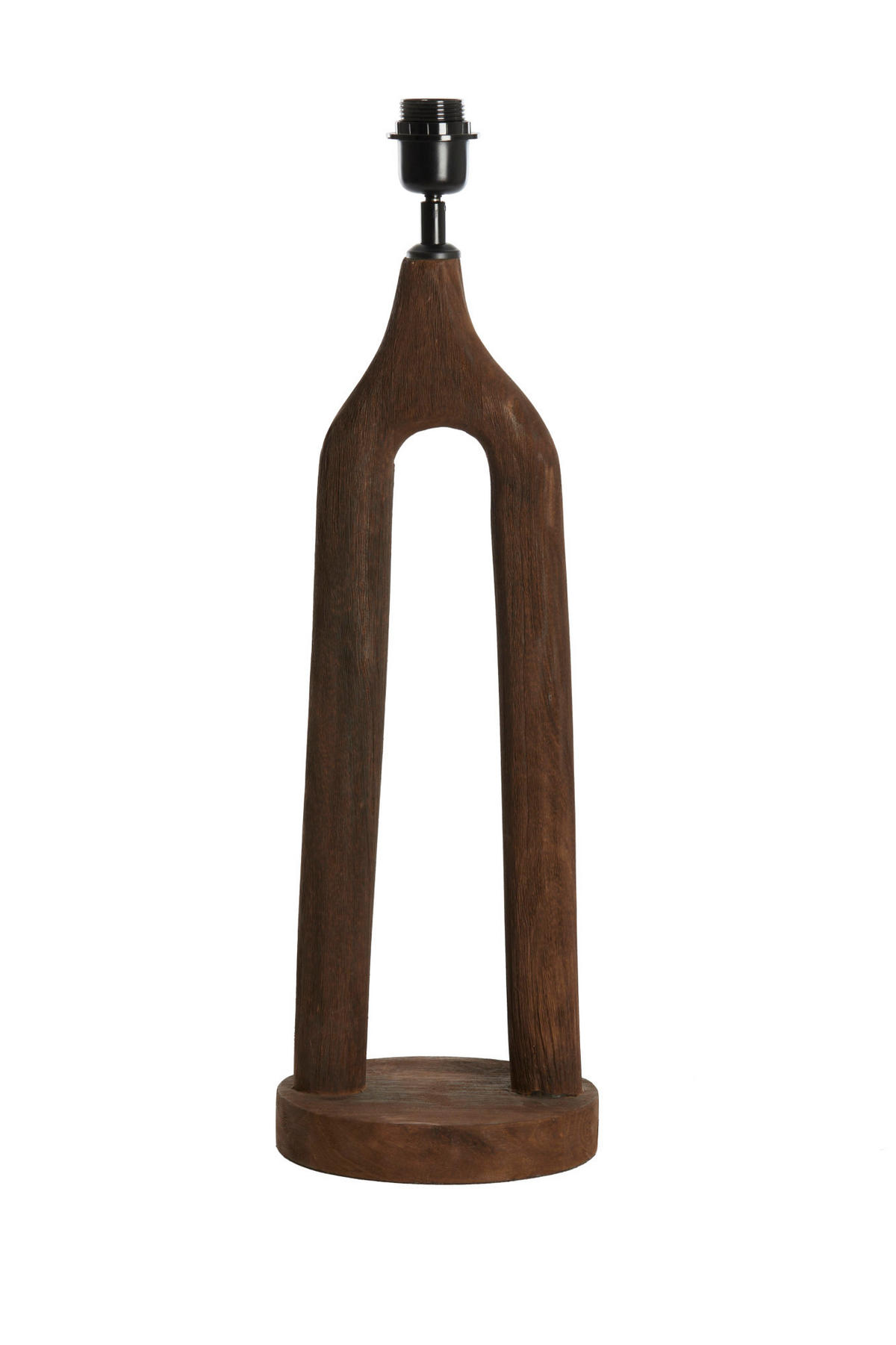 LAMPENFUSS Xitta Braun Ø20/55 cm - Dunkelbraun, Holz (20/20/55cm) - Light & Living