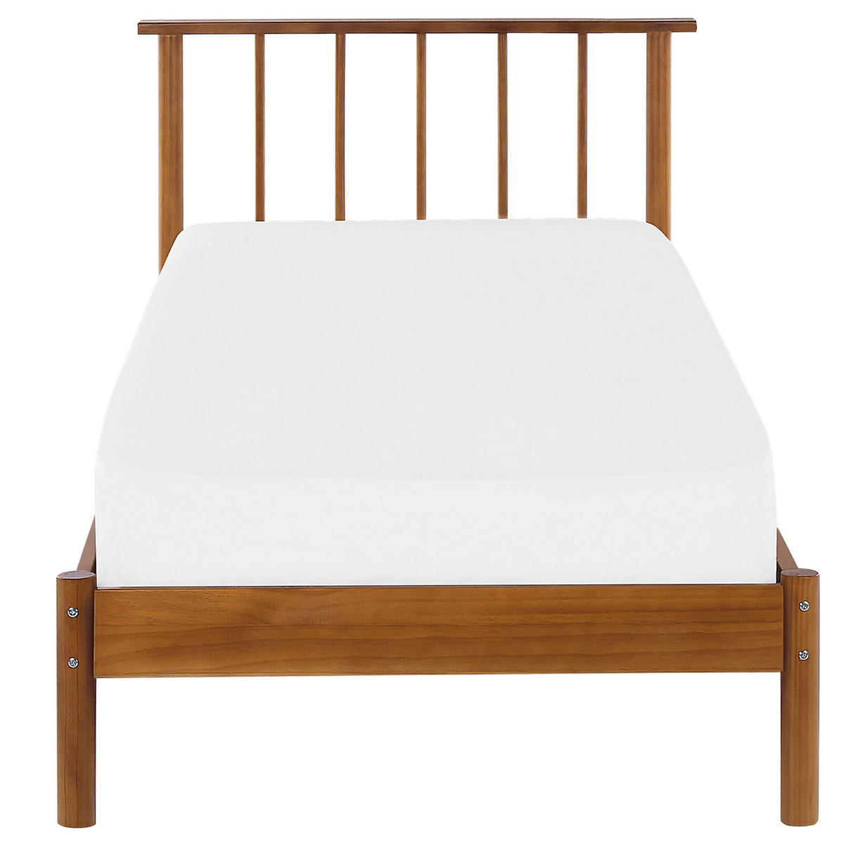 HOLZBETT 90/200cm Heller Holzfarbton Barret - Hellbraun, Holz (90/200cm) - Beliani