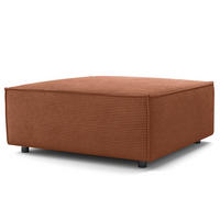 POLSTERHOCKER - Quadratisch - Schwarz/Braun, Kunststoff/Textil (98/40/97cm) - home24