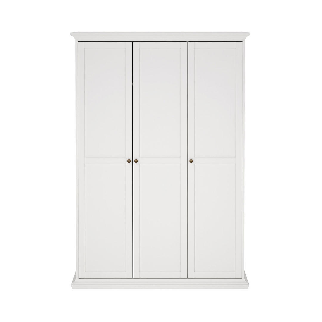 KLEIDERSCHRANK Venedig Weiß 139/61/201 cm - Weiß, Holzwerkstoff (139/201/61cm) - ebuy24