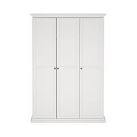 KLEIDERSCHRANK Venedig Weiß 139/61/201 cm - Weiß, Holzwerkstoff (139/201/61cm) - ebuy24