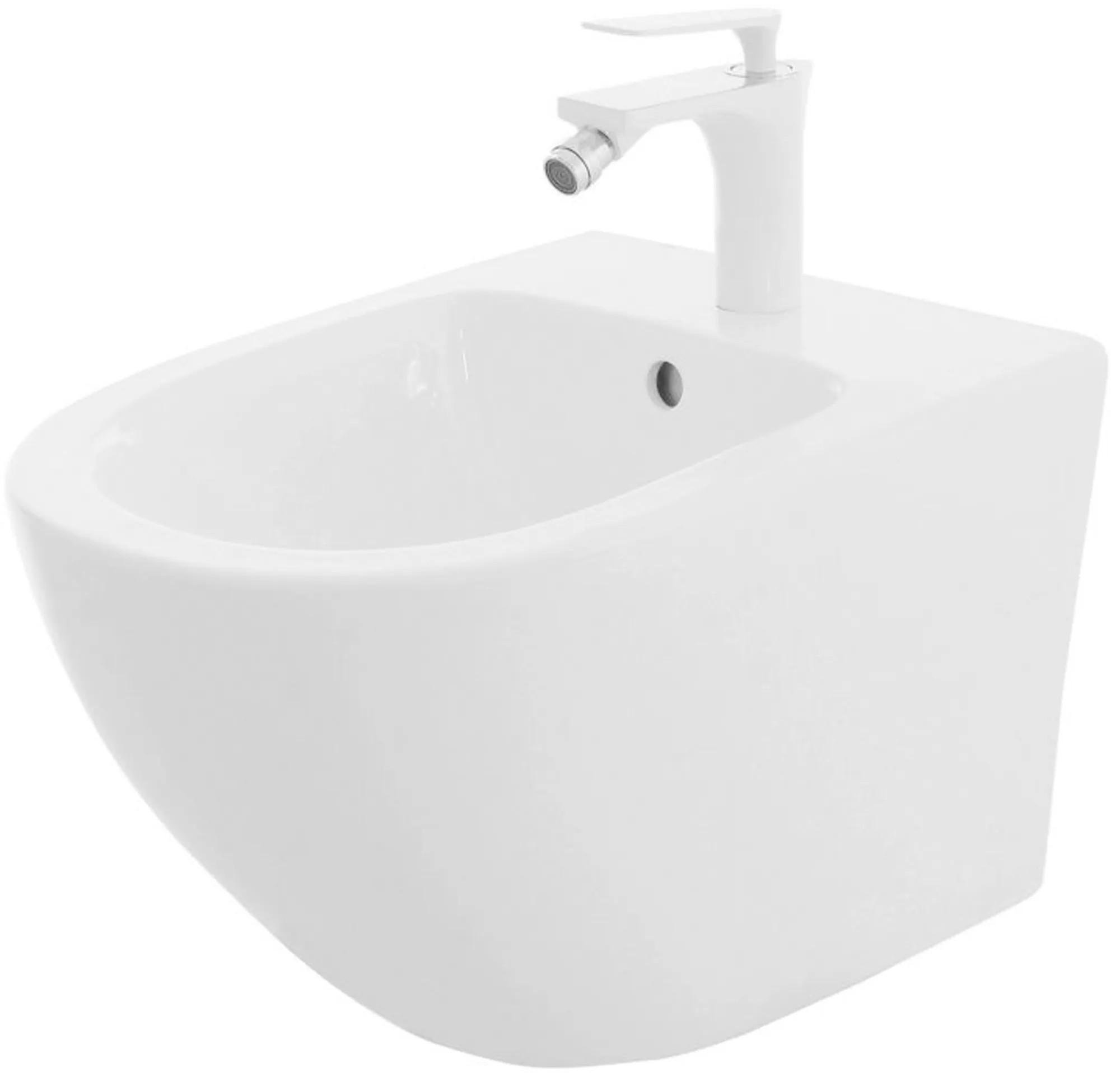 WANDHÄNGENDES Bidet Rea Carlo Mini - Weiß, Keramik (37/32.5/49.5cm) - REA