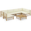 GARTENSET Reum 7-teilig - Weiß, Naturmaterialien - Nettlife