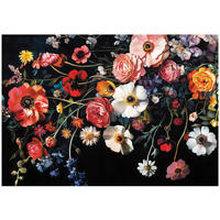 FOTOTAPETE Bulumen Blumenwiese Wohnzimmer Vlies Tapete 300x210 - Multicolor, Papier (300/210cm) - Wallarena