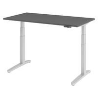 SCHREIBTISCH elektrisch XBHM 80/140/74 cm in Graphitfarben/Silberfarben - Silberfarben/Graphitfarben, Holzwerkstoff (80/140/74cm) - bümö
