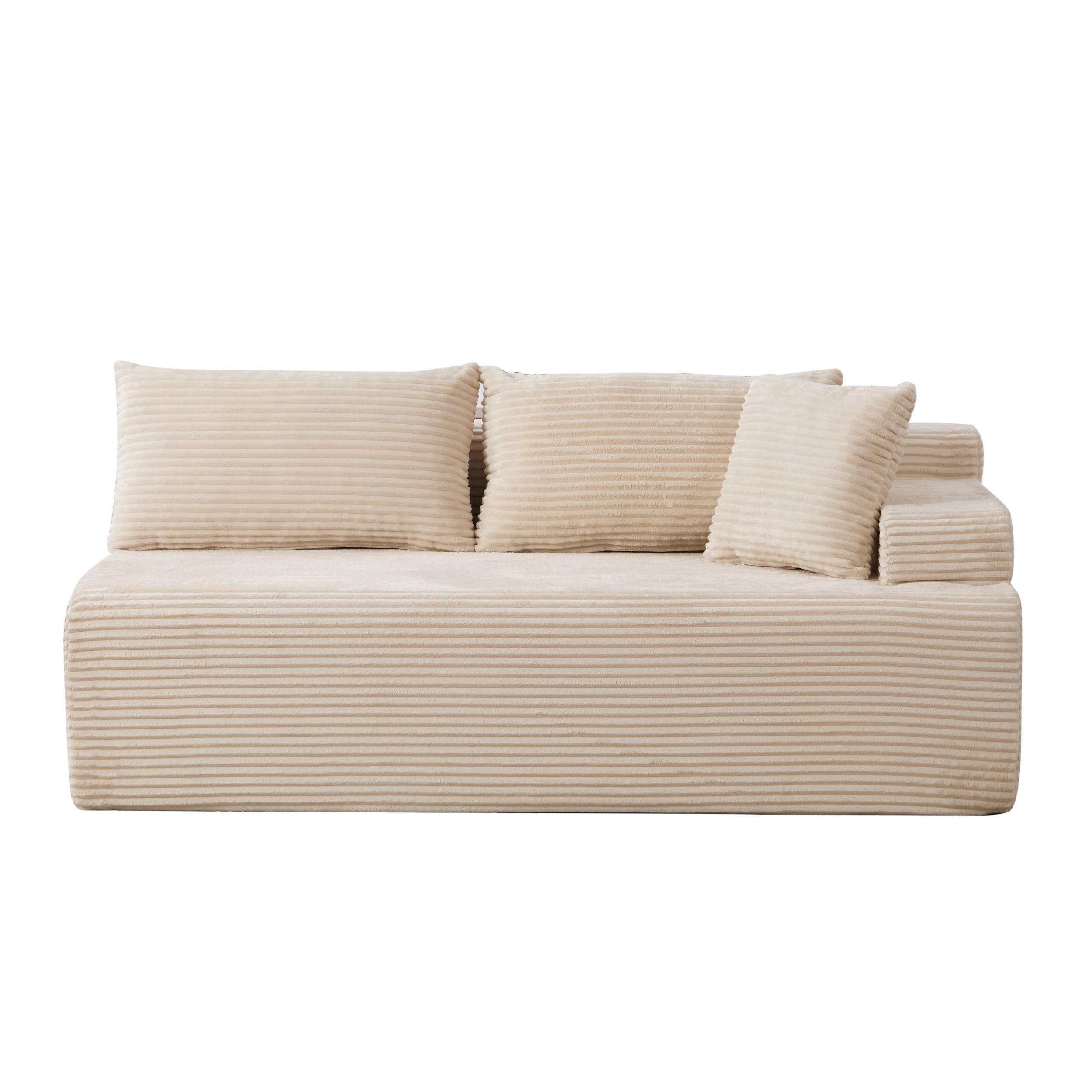 SOFAELEMENT 172/99/74.5 cm Beige mit rutschfestem Boden - Beige, Textil (99/74.5/172cm) - Oxeza