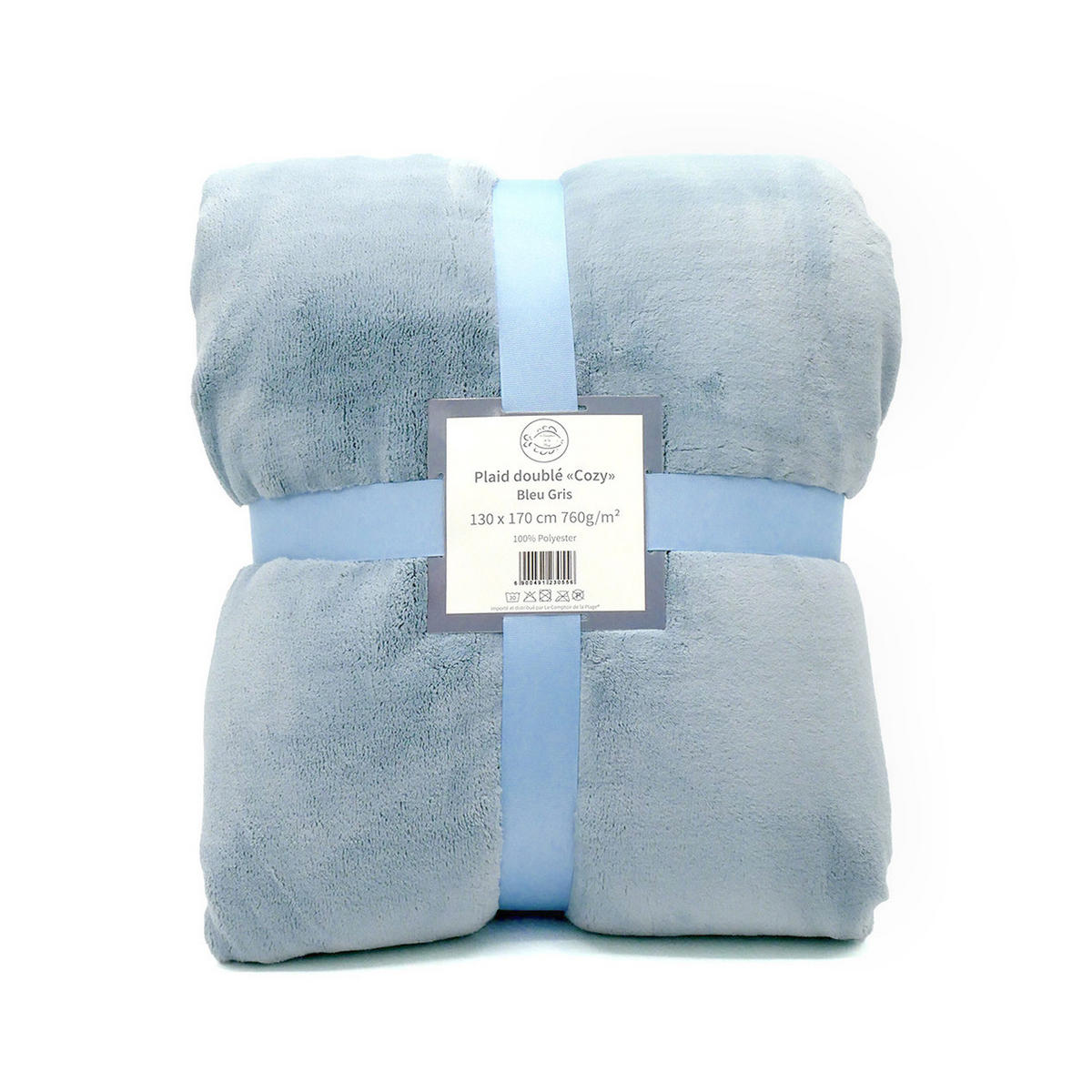 FLEECE Decke Cozy 130x170 Blau Grau - Blau, Textil (130/170cm) - LE COMPTOIR DE LA PLAGE