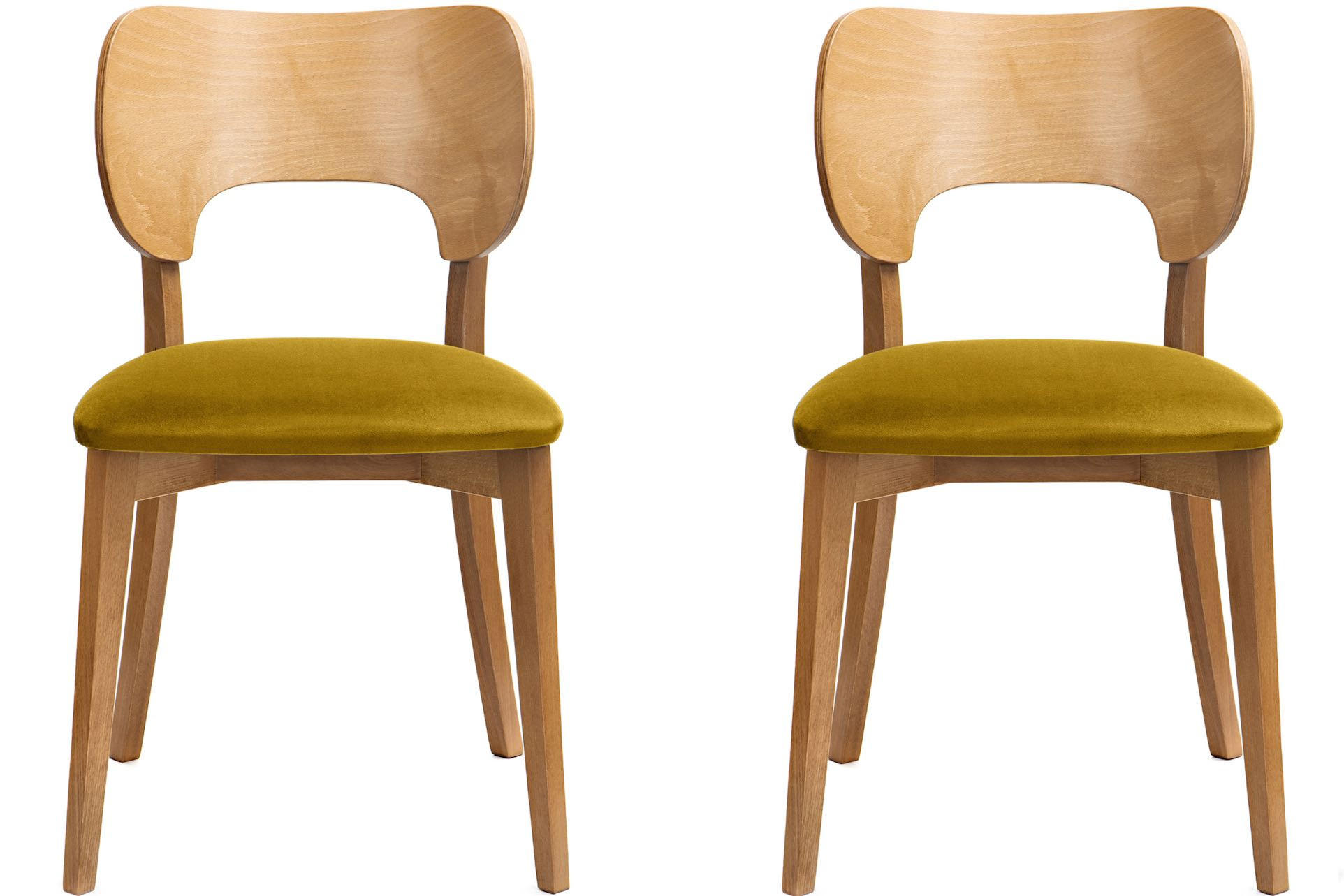 ESSZIMMERSTÜHLE LYCO (2er-Set), honig / Eiche hell - Eichefarben/Honig, Holz/Buchenholz (47/81/45cm) - KONSIMO®