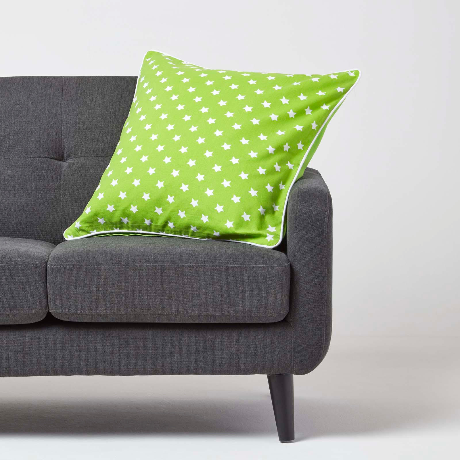 KISSENHÜLLE Sterne 60/60 cm, 100% Baumwolle - Grün, Textil (60/60cm) - Homescapes