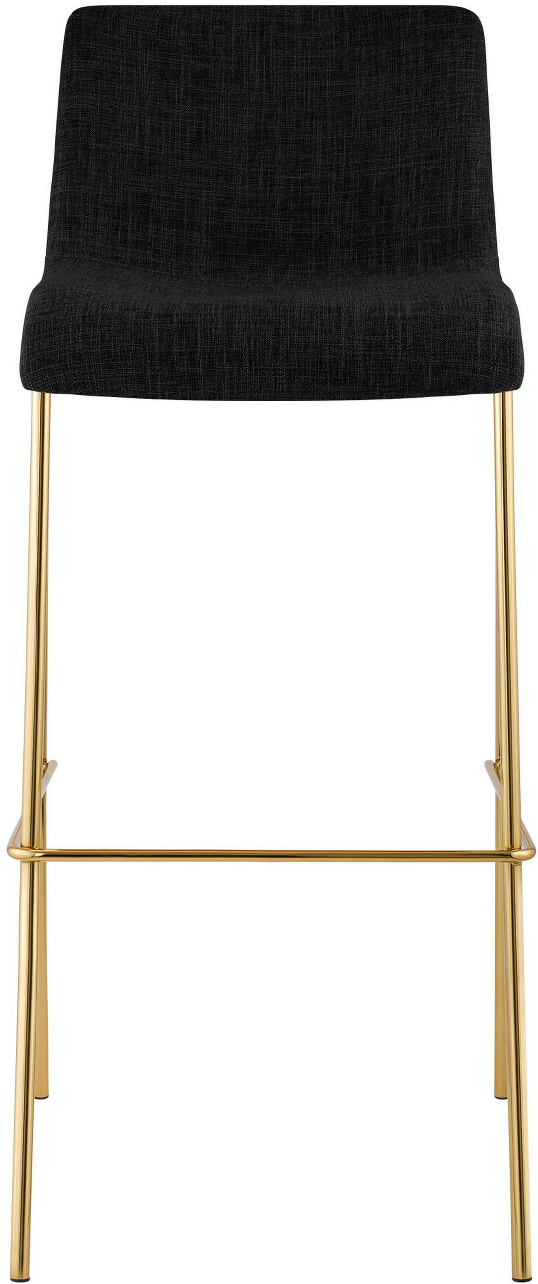 BARHOCKER Tenar Stoff Dunkelgrau Gold - Dunkelgrau, Textil (43/100/48cm) - DELUKE