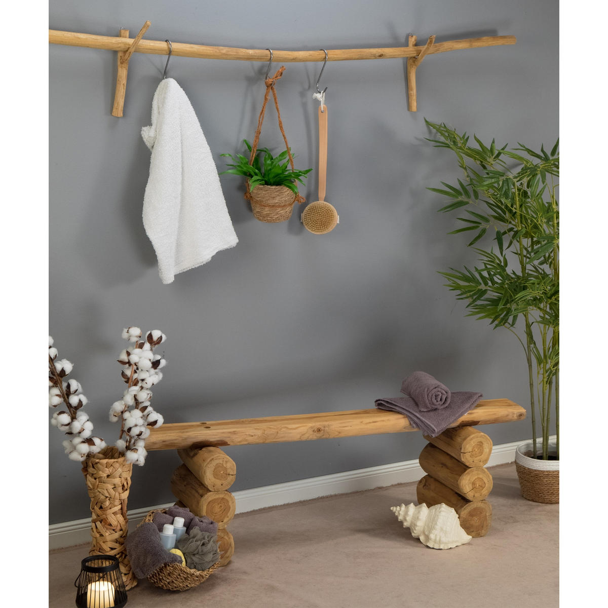 SITZBANK Nila 15 Teak Massivholz - Naturfarben, Holz (120/45/30cm) - CREEDWOOD