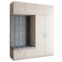 GARDEROBENSCHRANK REMA 200/240/60 cm Modern Garderobe-Set Kaschmir - Kaschmir/Grau, Holzwerkstoff (200/240/60cm) - MASSENO