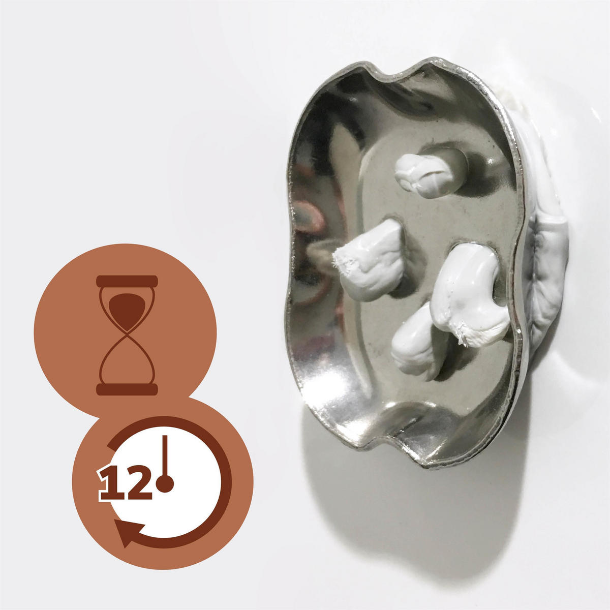 KLEBE-SET PIAZZA & LUCENTE - Grau, Kunststoff (4/4.5/1cm) - bremermann