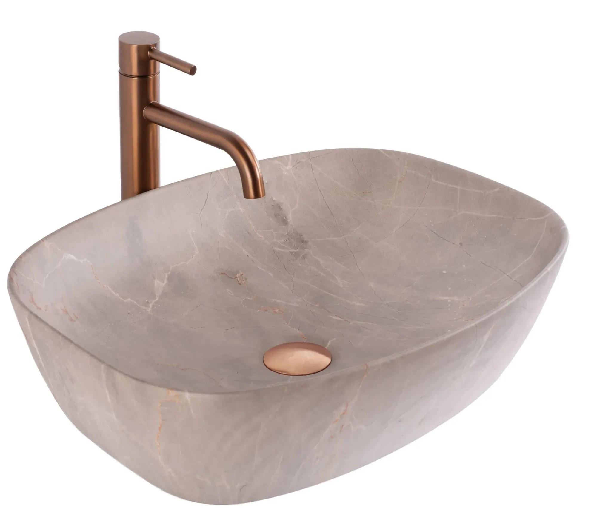 REA Aufsatzwaschbecken Beige 39.5x14x51 cm