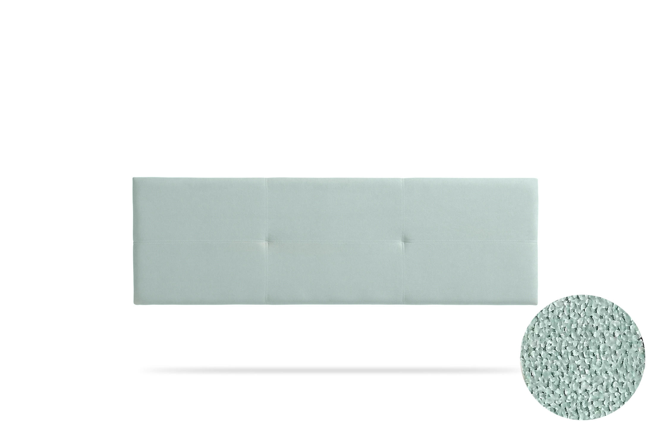 Kopfteil gepolstert ALMA Aqualine 100x50x5 cm - Wassergrün - Moonia - Pastellgrün, Holz (100/5/50cm)
