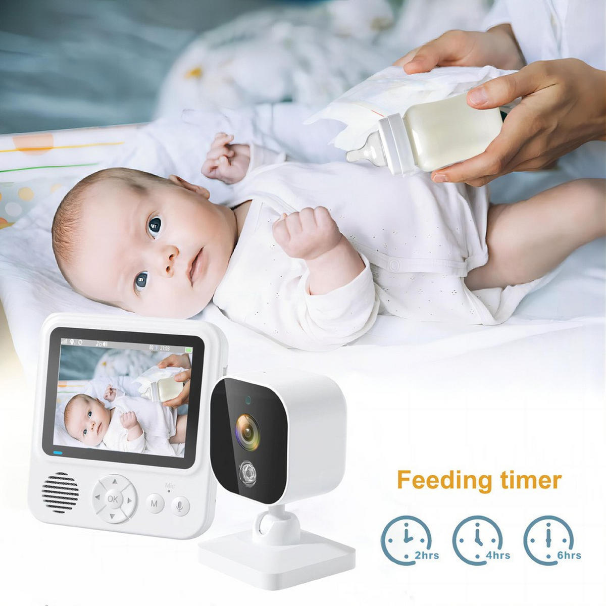 BABYPHONE, EU-Stecker, Weiß,Programmierbare Zeitschaltuhr - Weiß, Kunststoff - Authentics