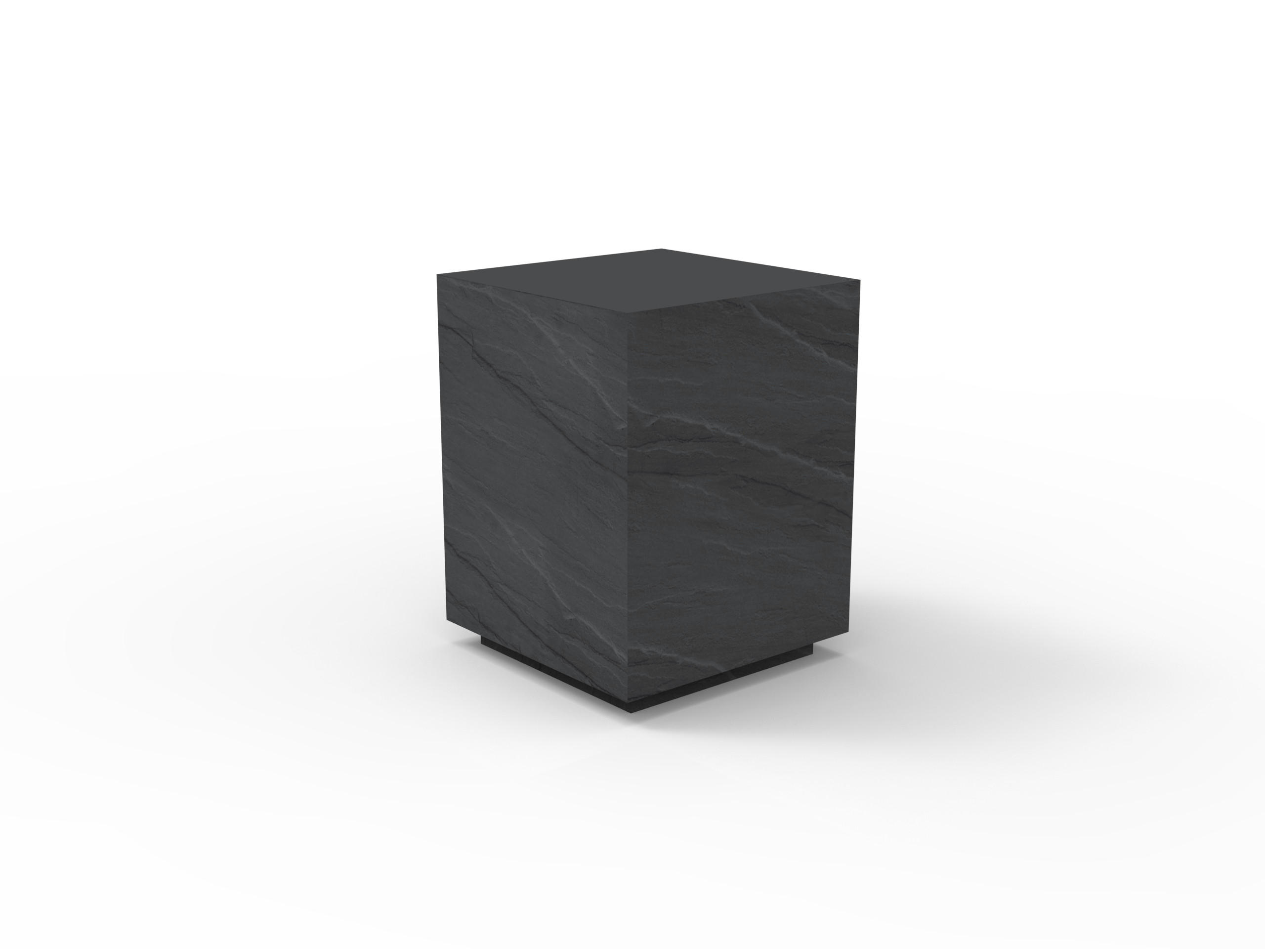 BEISTELLTISCH COLORADO aus GF-Beton, Wetterbeständig, 35x35x46 cm - Dunkelgrau, Naturmaterialien (35/35/46cm) - Elementi