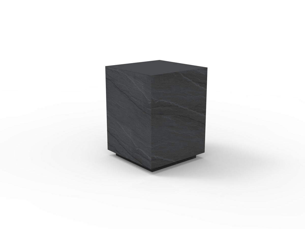 BEISTELLTISCH COLORADO aus GF-Beton, Wetterbeständig, 35x35x46 cm - Dunkelgrau, Naturmaterialien (35/35/46cm) - Elementi