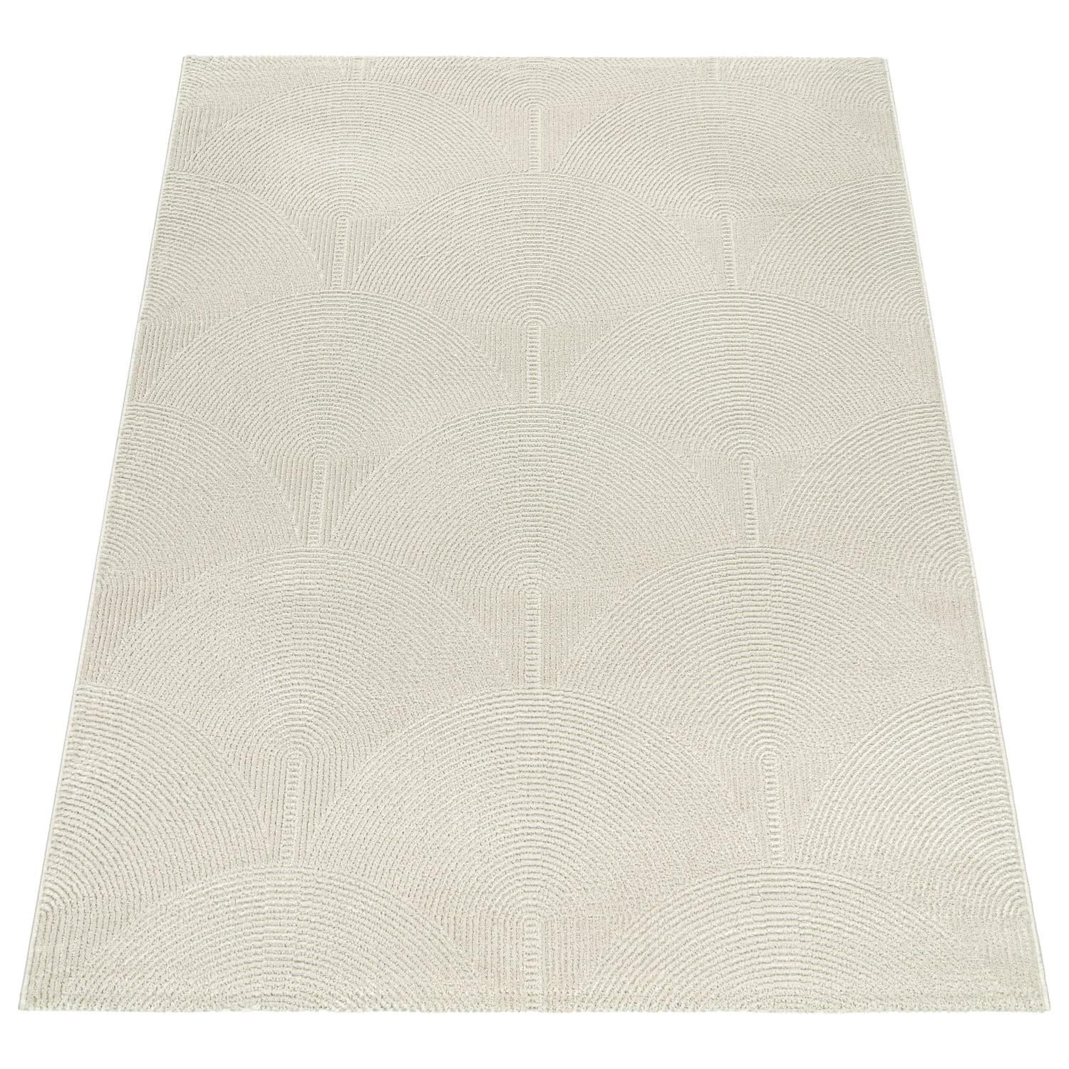 KURZFLORTEPPICH, abstrakt, Florhöhe 9 mm, Creme, 200 x 280 cm - Creme, Textil (200/280cm) - KADIMA DESIGN