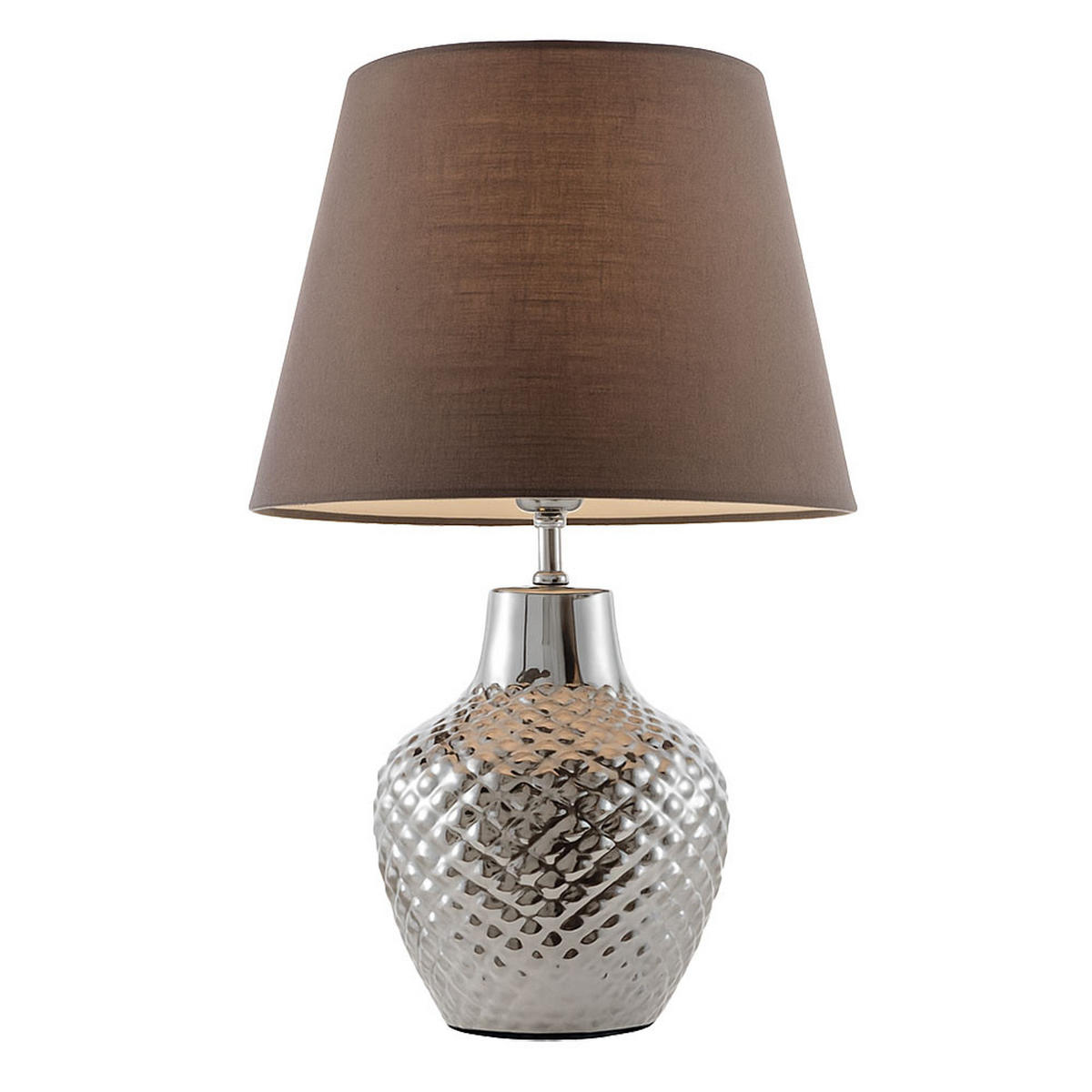 LED TISCHLEUCHTE HANKA Braun Keramik - Braun, Textil (20/32/32cm) - Nowa