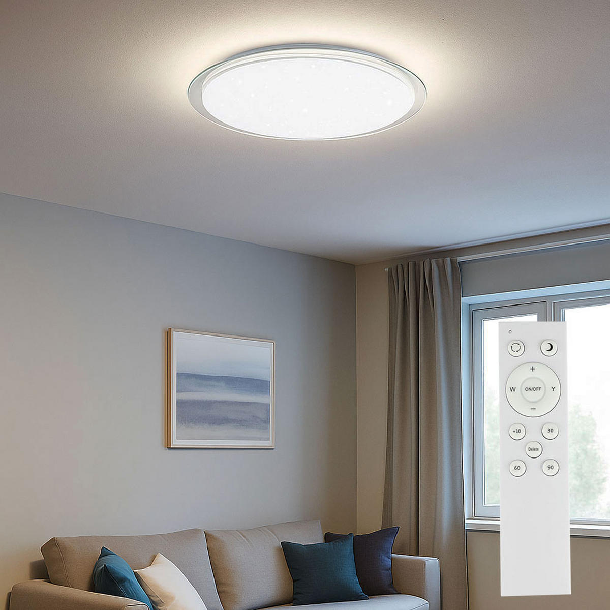 LED DECKENLEUCHTE Weiß Kunststoff - Weiß, Metall (46.5/7.5/7.5cm)